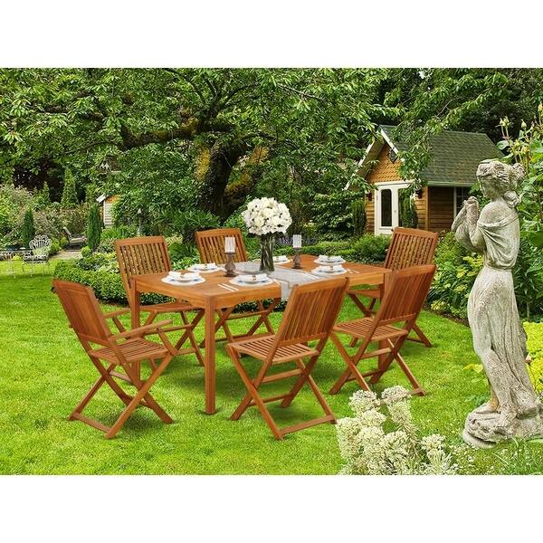 Shop Cmcm52cana 5 Pc Acacia Wood Outdoor Patio Set Offers An