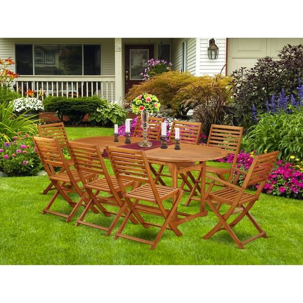 Shop Bsbs52cana 5 Pc Acacia Wood Outdoor Patio Set Offers An