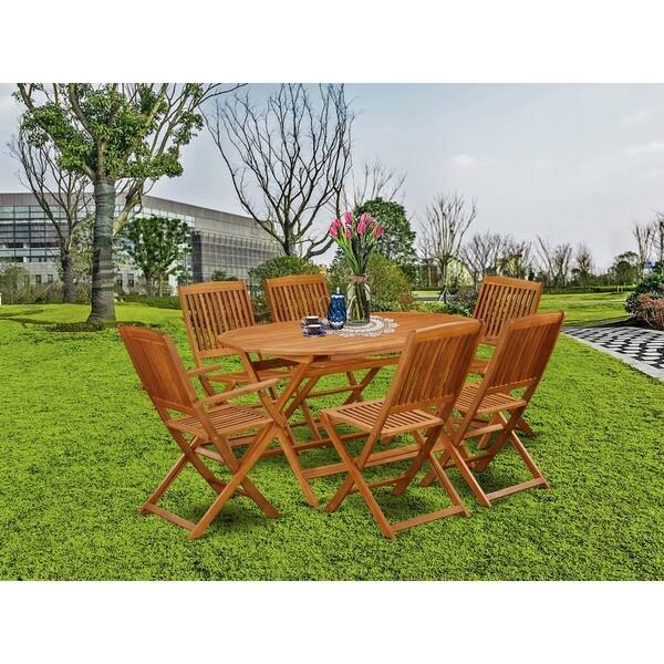 Shop Dicm52cana 5 Pc Acacia Wood Outdoor Patio Set Offers An