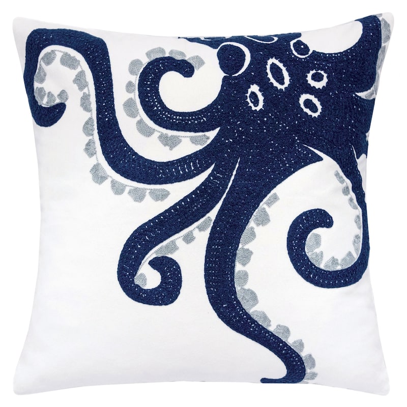 Roto Coastal White Fabric Accent Pillows (Set of 2) by Furniture of America