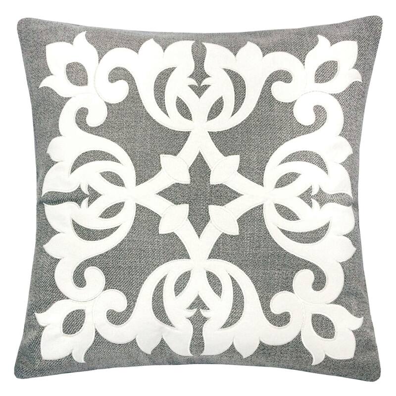 Ibrisimov Contemporary Linen Accent Pillows (Set of 2) by Gracewood Hollow - Silver