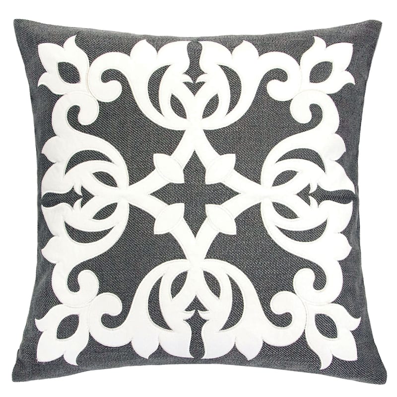 Ibrisimov Contemporary Linen Accent Pillows (Set of 2) by Gracewood Hollow - Grey