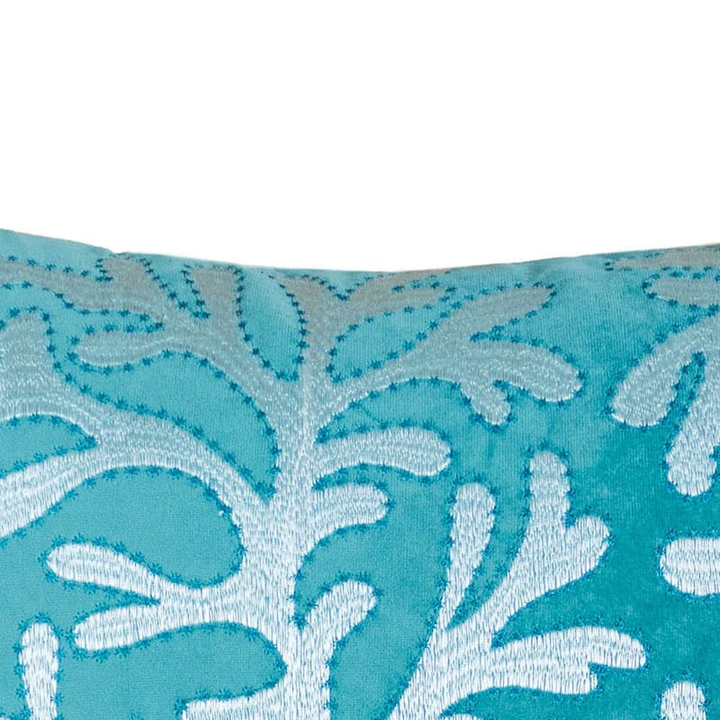 Vinemaple Coastal Velvet Sea Life Accent Pillows (Set of 2) by Porch & Den