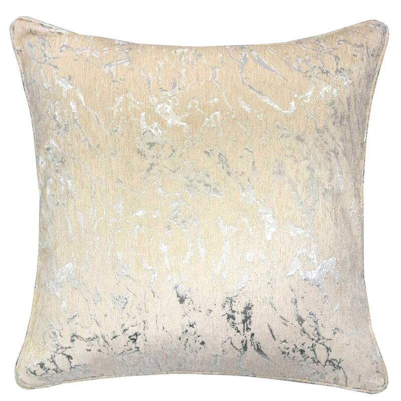 Purviance Modern Fabric Jacquard Feather Accent Pillows by Silver Orchid (Set of 2) - Light Beige