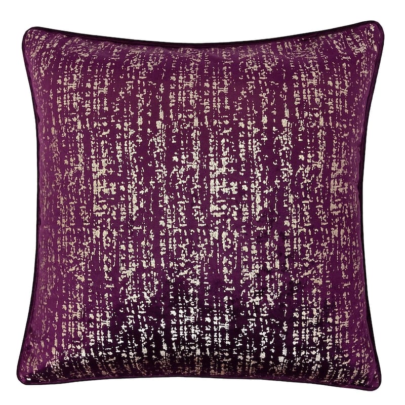 Purviance Contemporary Fabric Textured Feather Accent Pillows by Silver Orchid (Set of 2)