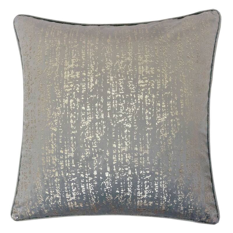 Purviance Contemporary Fabric Textured Feather Accent Pillows by Silver Orchid (Set of 2)
