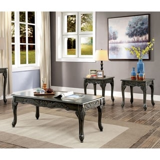 Regency Traditional Grey 48-inch Wood 3-Piece Accent Table Set by Furniture of America
