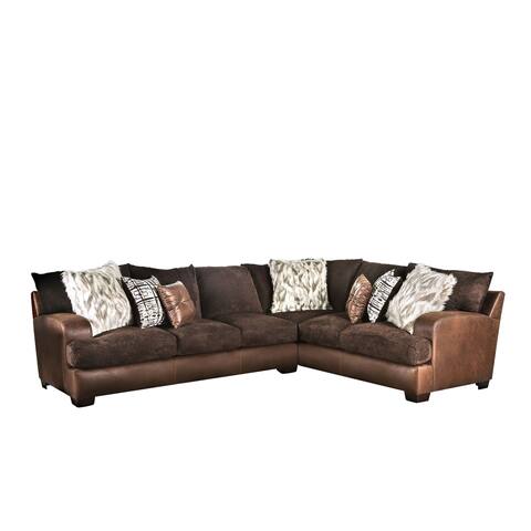 Furniture of America Rolt Contemporary Fabric L-shape Sectional
