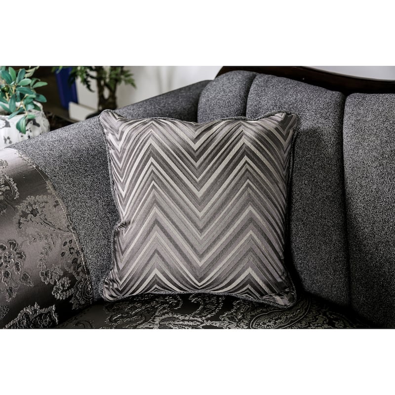Dikic Traditional Chenille Upholstered Sofa by Furniture of America