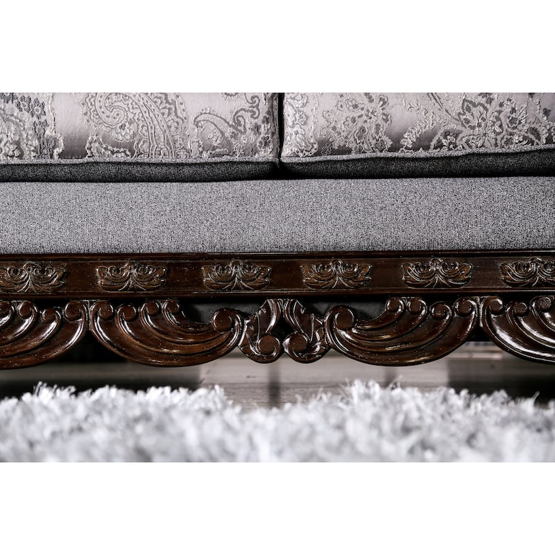Dikic Traditional Chenille Upholstered Sofa by Furniture of America