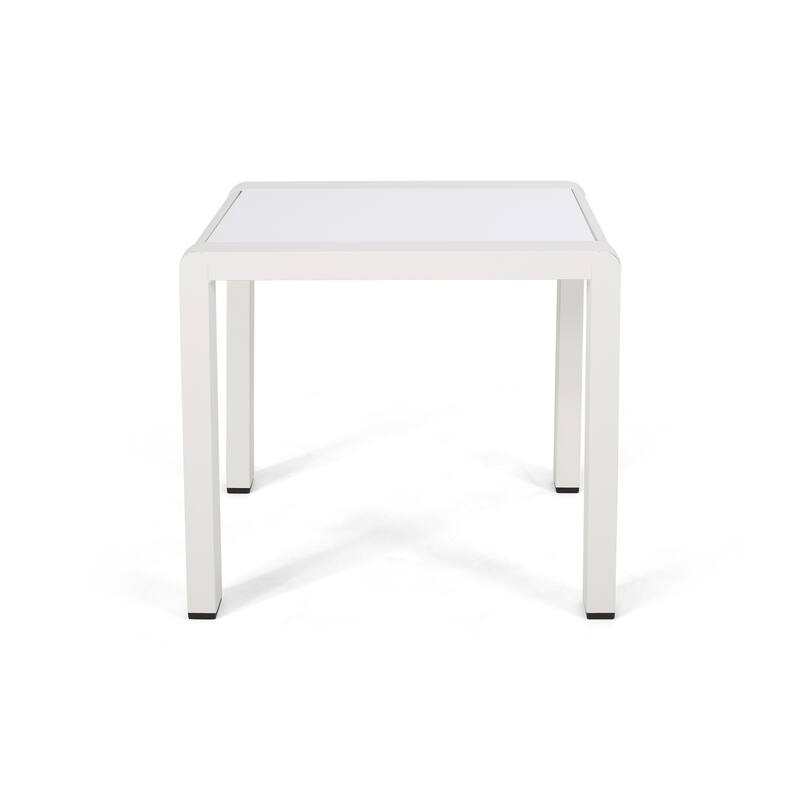 Cape Coral Outdoor Aluminum Side Table (Set of 2) by Christopher Knight Home