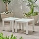 preview thumbnail 14 of 21, Cape Coral Outdoor Aluminum Side Table (Set of 2) by Christopher Knight Home