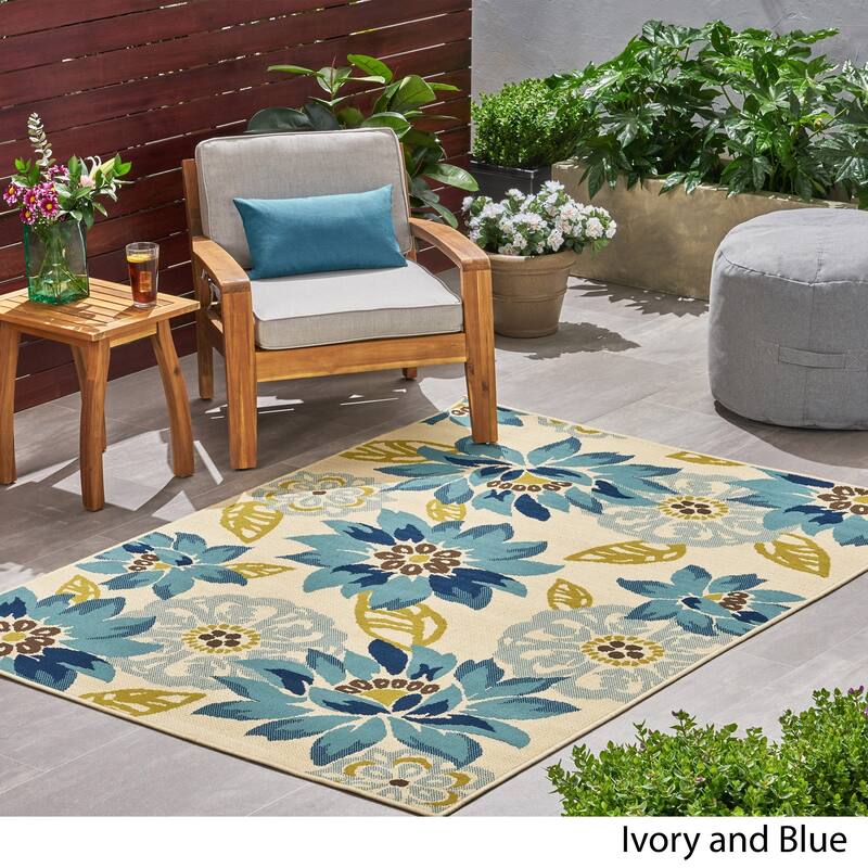 Wildwood Outdoor Floral Area Rug by Christopher Knight Home