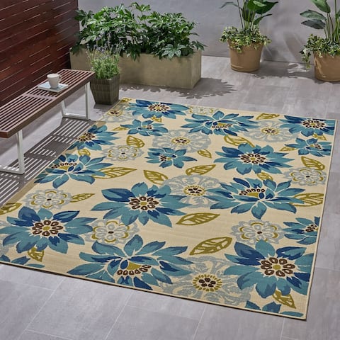 Wildwood Outdoor Floral Area Rug by Christopher Knight Home