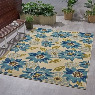Wildwood Outdoor Floral Area Rug by Christopher Knight Home