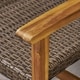 preview thumbnail 4 of 15, Hampton Wood and Wicker 6-piece Outdoor Chat Set by Christopher Knight Home