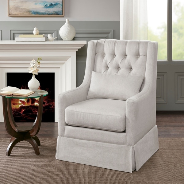 Madison Park Ridgewood Beige Swivel Chair - On Sale - Overstock - 27603273