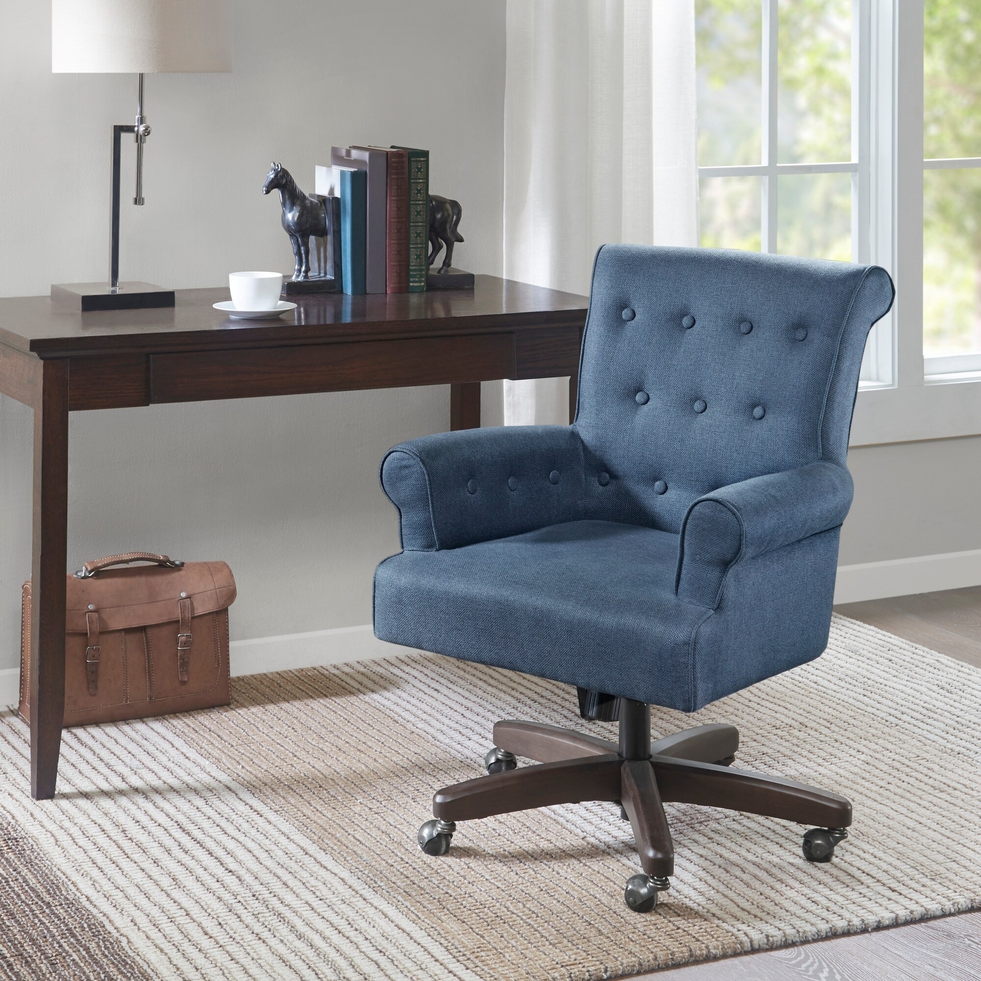 grey blue desk chair