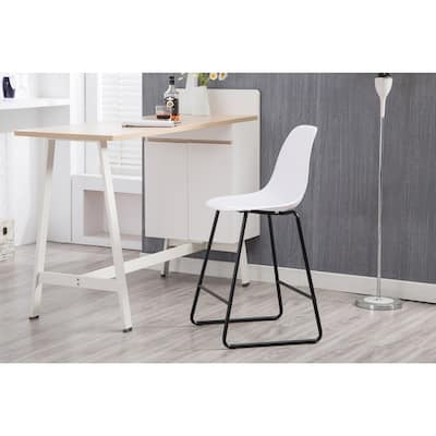 Porthos Home Tadeo Counter Stools, Polypropylene Seat, Set of 2