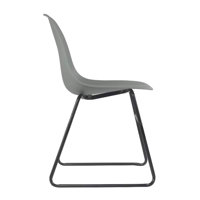 Porthos Home Alivia Modern Armless Dining Chairs w/ Iron Legs (Set of 2)
