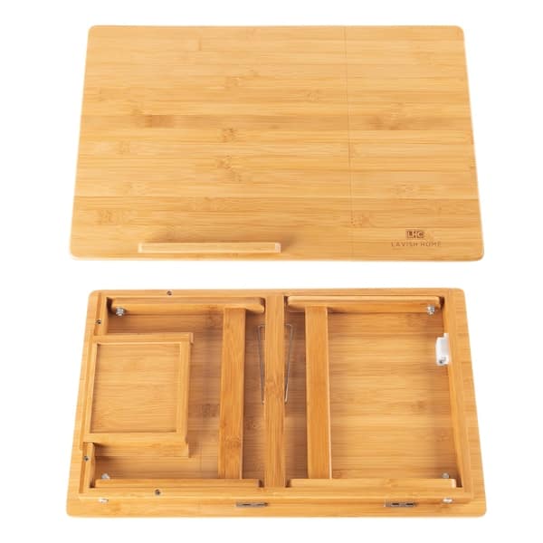Shop Lavish Home Bamboo Lap Desk Travel Tray With Magnetic Base