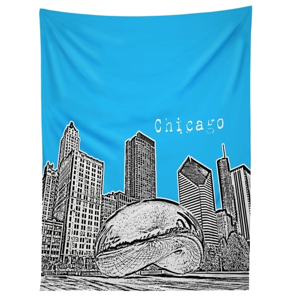 Deny Designs Chicago Illinois Blue Tapestry (2 Size Options)