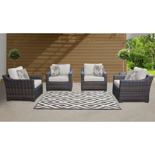 Shop kathy ireland River Brook 4 Piece Outdoor Wicker ...