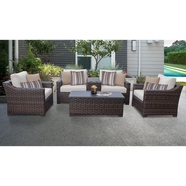 Shop kathy ireland River Brook 6 Piece Outdoor Wicker ...