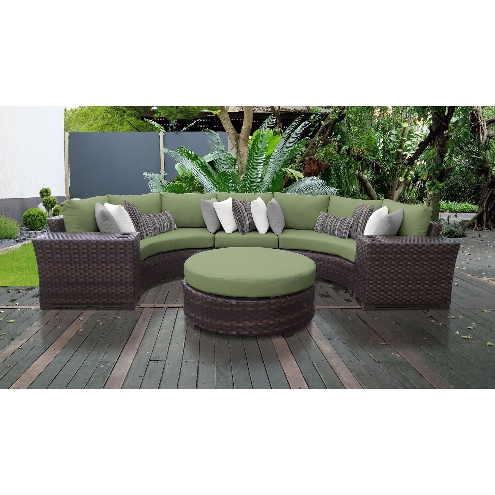 Shop Kathy Ireland River Brook 6 Piece Outdoor Wicker Patio