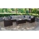 preview thumbnail 29 of 68, kathy ireland River Brook 8 Piece Outdoor Wicker Patio Furniture Set 08d Slate