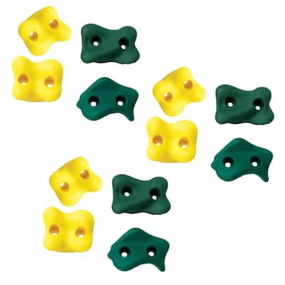 Swing-N-Slide Climbing Rocks - Green and Yellow (12-Pack) - 12 Pack