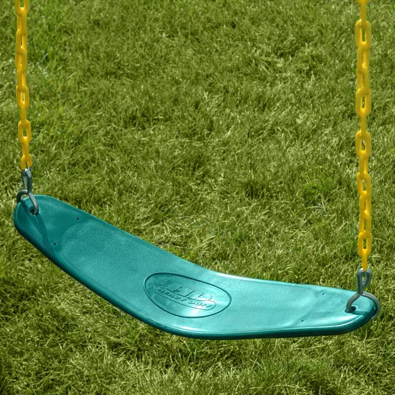 Swing-N-Slide Extreme-Duty Swing Seats with Chains - Green (2-Pack) - 26" L x 6" W x .5" Thick - 26" L x 6" W x .5" Thick