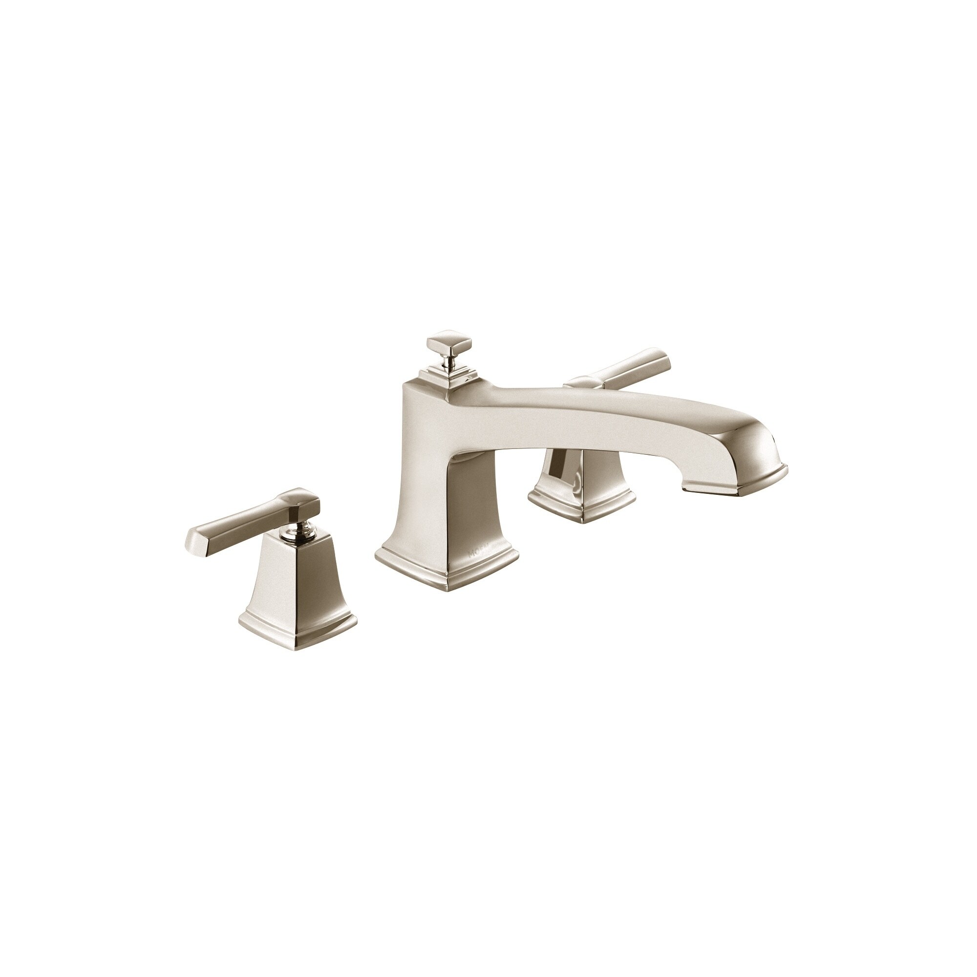 Shop Moen Brushed Nickel Spot Resistant Two Handle Roman Tub
