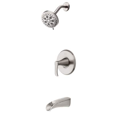 Pfister Jaida Brushed Nickel 1-Handle Tub and Shower Faucet with Spot Defense
