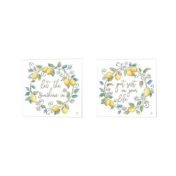 Daphne Brissonnet 'Mediterranean Breeze' Canvas Art (Set of 2)