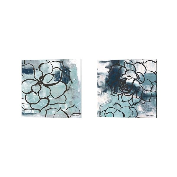 Lanie Loreth 'Cool Vision Floral' Canvas Art (Set of 2)