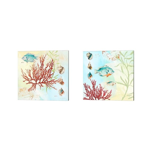 Lanie Loreth 'Deep Sea Coral' Canvas Art (Set of 2)