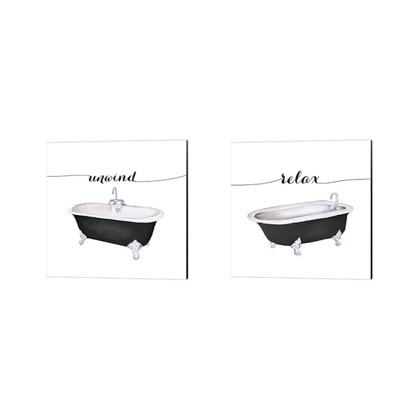Elizabeth Medley 'Unwind & Relax' Canvas Art (Set of 2)
