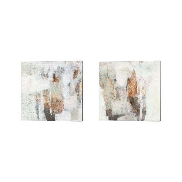 Victoria Borges 'Burnished Mint' Canvas Art (Set of 2)