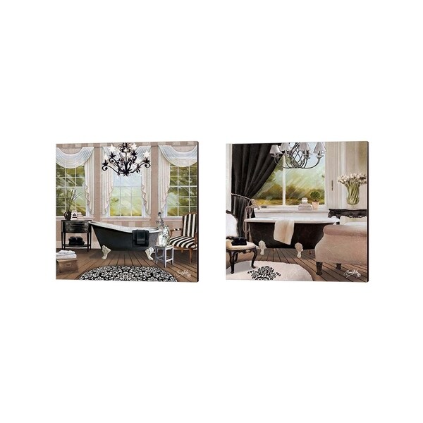 Elizabeth Medley 'Chandelier Bath' Canvas Art (Set of 2)
