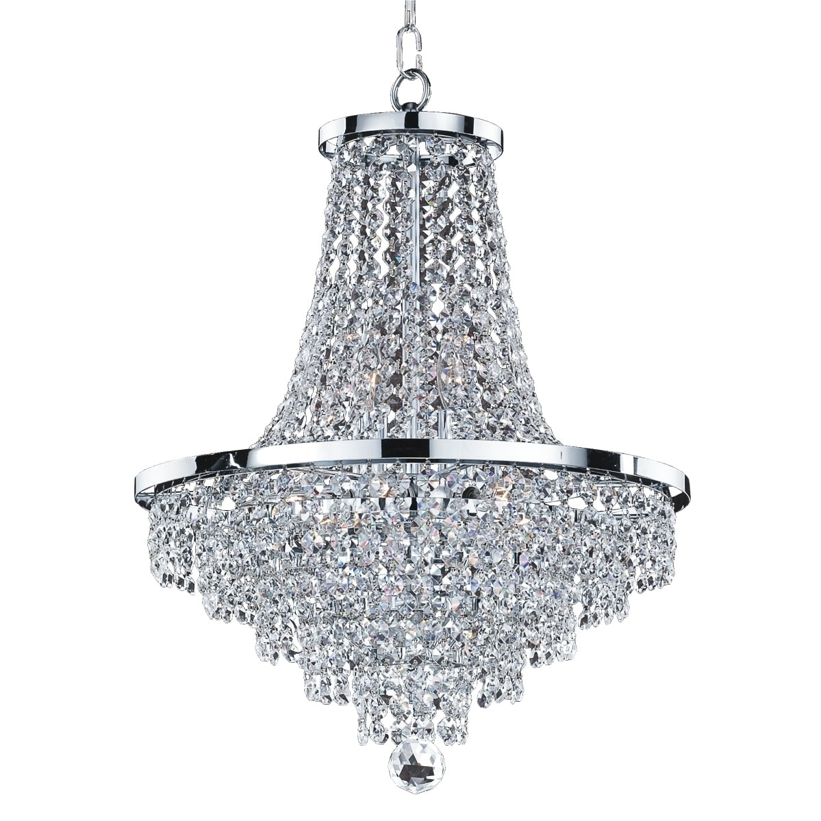 16"W Crystal and Chrome 8 Light Chandelier | Vista 628 (Vista 628) - Chandeliers For Bedrooms by Overstock.com