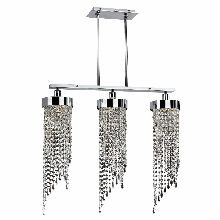 3-Light Crystal Pendant Chandelier | Intuition 609 (Intuition 609) - Chandeliers For Bedrooms by Overstock.com