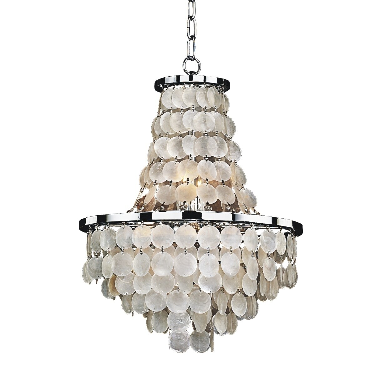 8 Light Capiz Shell Chandelier| Bayside 636 (Bayside 636) - Chandeliers For Bedrooms by Overstock.com