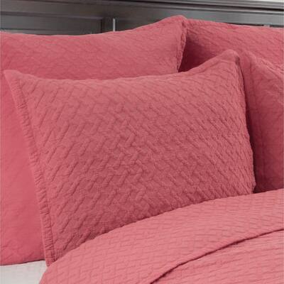 Basketweave Cotton Euro Shams (Set of 2)