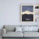 preview thumbnail 3 of 1, Michael Tompsett 'Philadelphia Pennsylvania Skyline Navy' Canvas Art