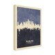 preview thumbnail 2 of 1, Michael Tompsett 'Philadelphia Pennsylvania Skyline Navy' Canvas Art