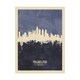 preview thumbnail 1 of 1, Michael Tompsett 'Philadelphia Pennsylvania Skyline Navy' Canvas Art