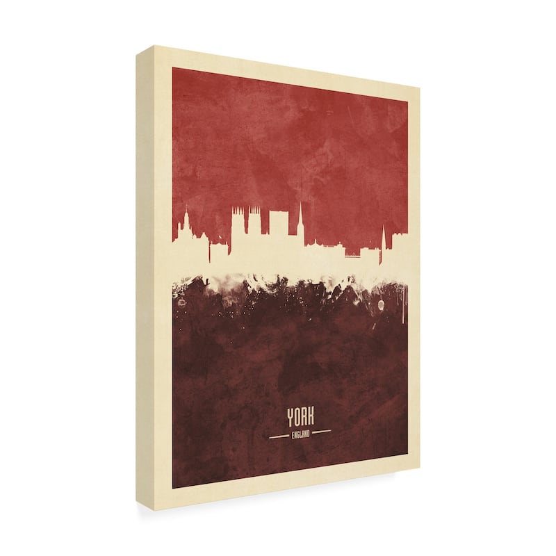 Michael Tompsett 'York England Skyline Red II' Canvas Art