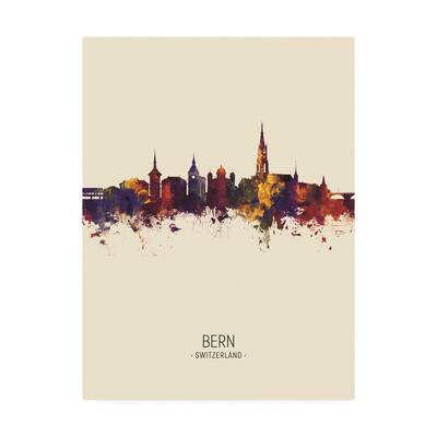 Michael Tompsett 'Bern Switzerland Skyline Portrait III' Canvas Art