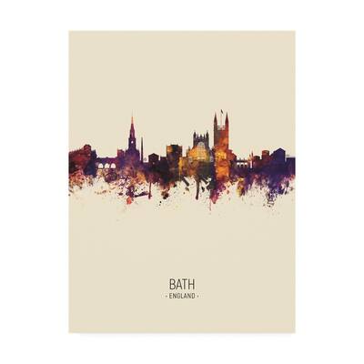 Michael Tompsett 'Bath England Skyline Cityscape Portrait III' Canvas Art